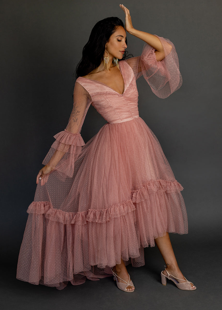 Haisley Dress in Desert Shell
