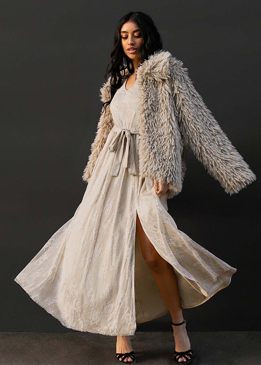Haley Dress in Sand